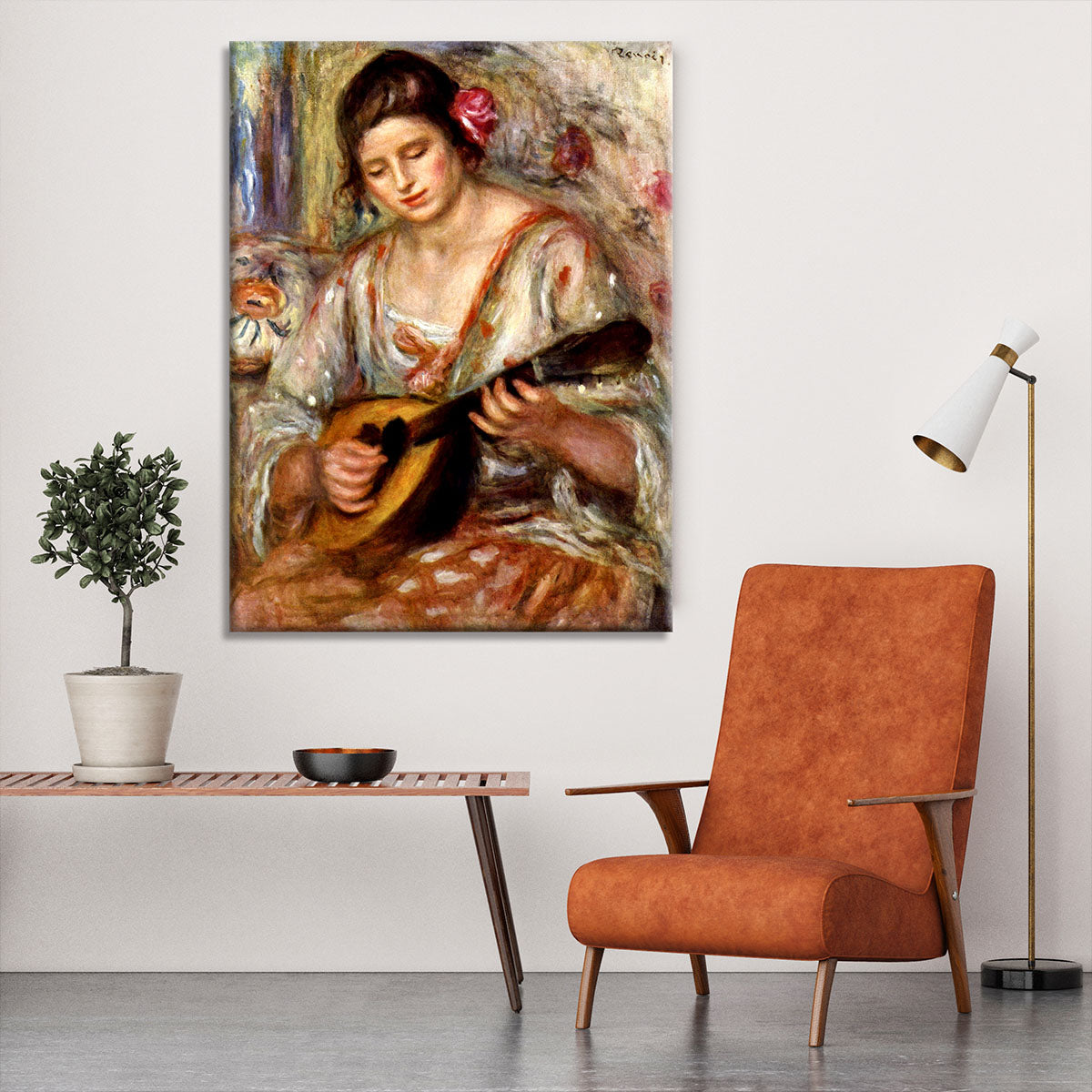Girl with mandolin by Renoir Canvas Print or Poster - Canvas Art Rocks - 6