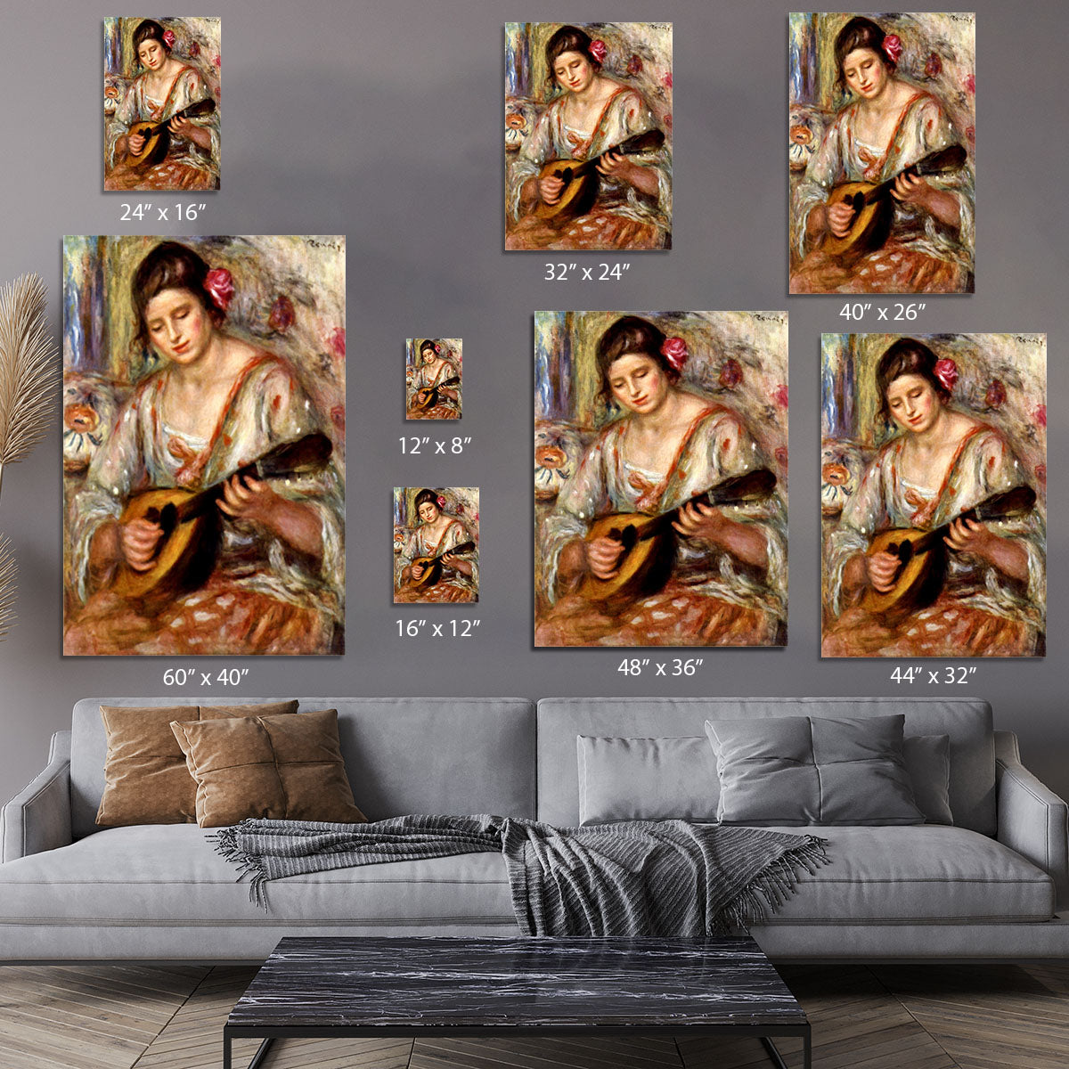 Girl with mandolin by Renoir Canvas Print or Poster - Canvas Art Rocks - 7