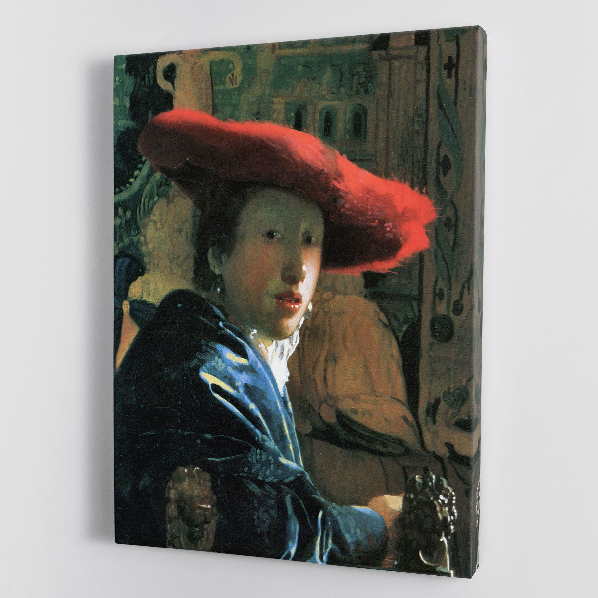 Girl with red hat by Vermeer Canvas Print or Poster - Canvas Art Rocks - 1
