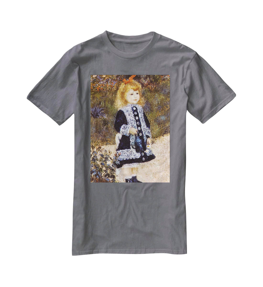Girl with the Watering Can by Renoir T-Shirt - Canvas Art Rocks - 3