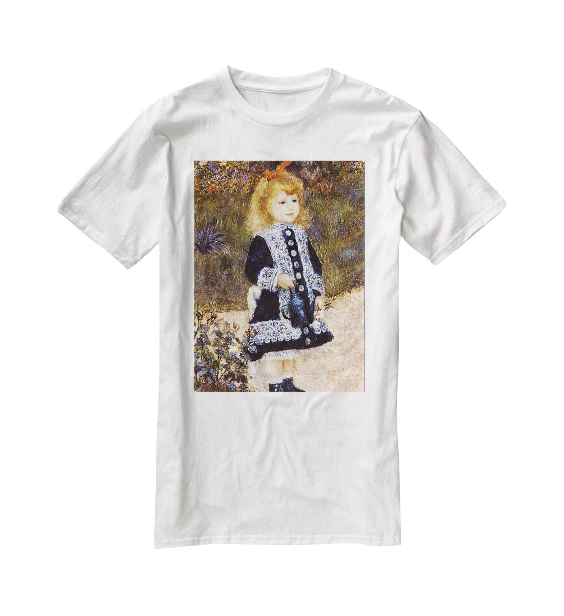 Girl with the Watering Can by Renoir T-Shirt - Canvas Art Rocks - 5