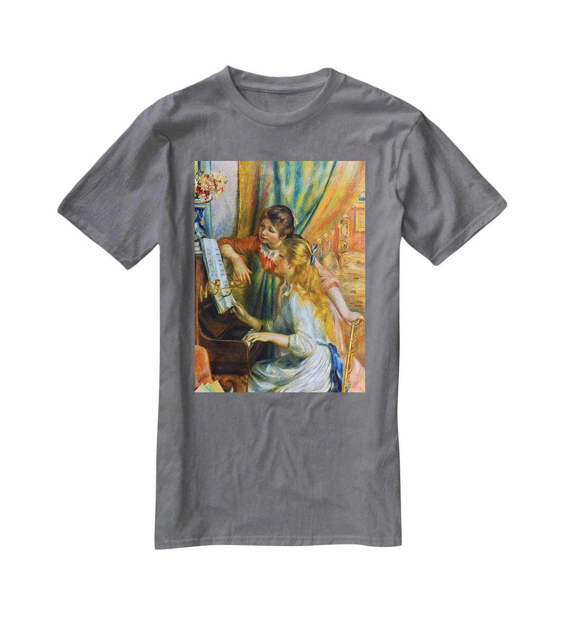 Girls at the Piano by Renoir T-Shirt - Canvas Art Rocks - 3