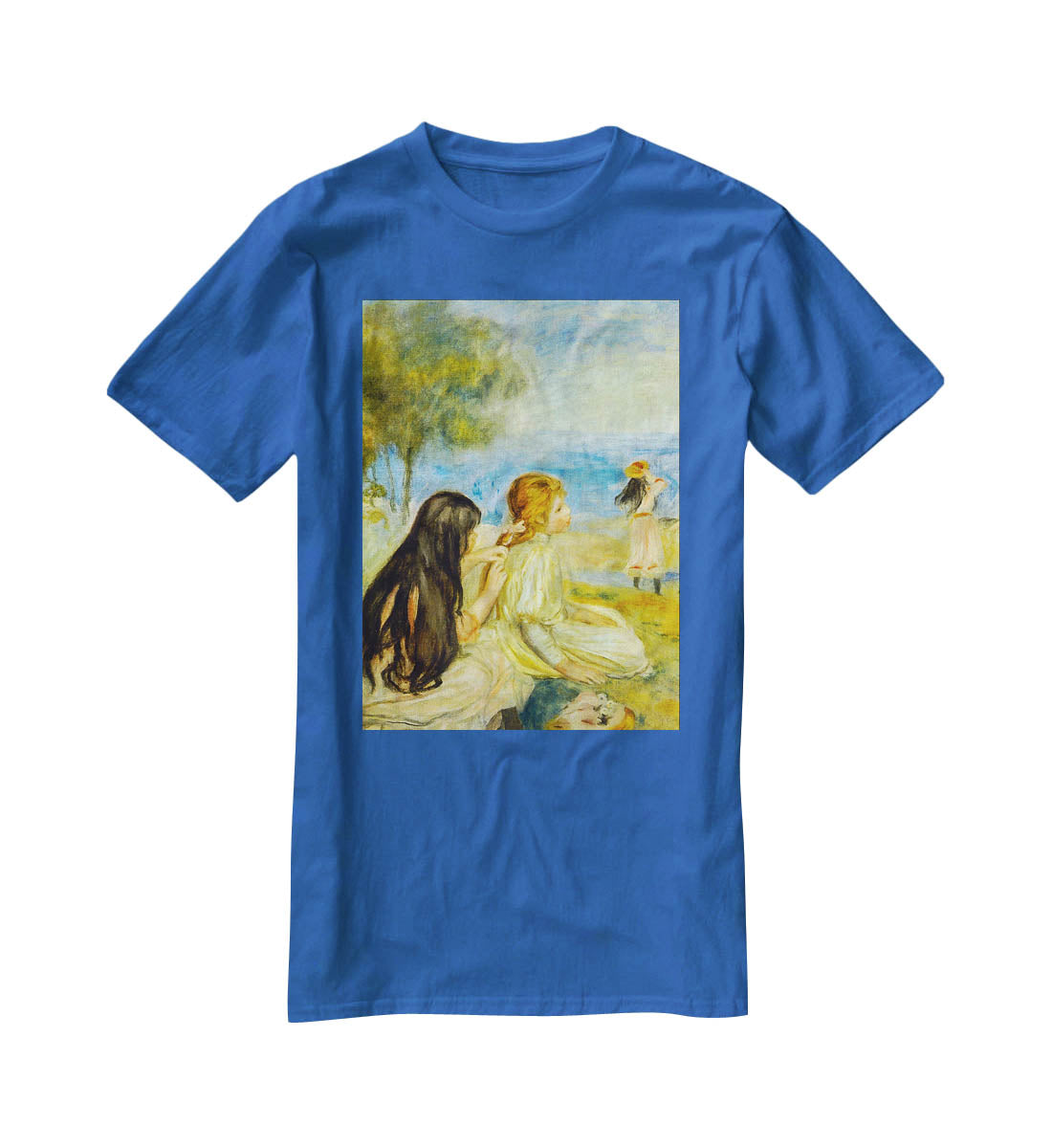 Girls by the Seaside by Renoir T-Shirt - Canvas Art Rocks - 2