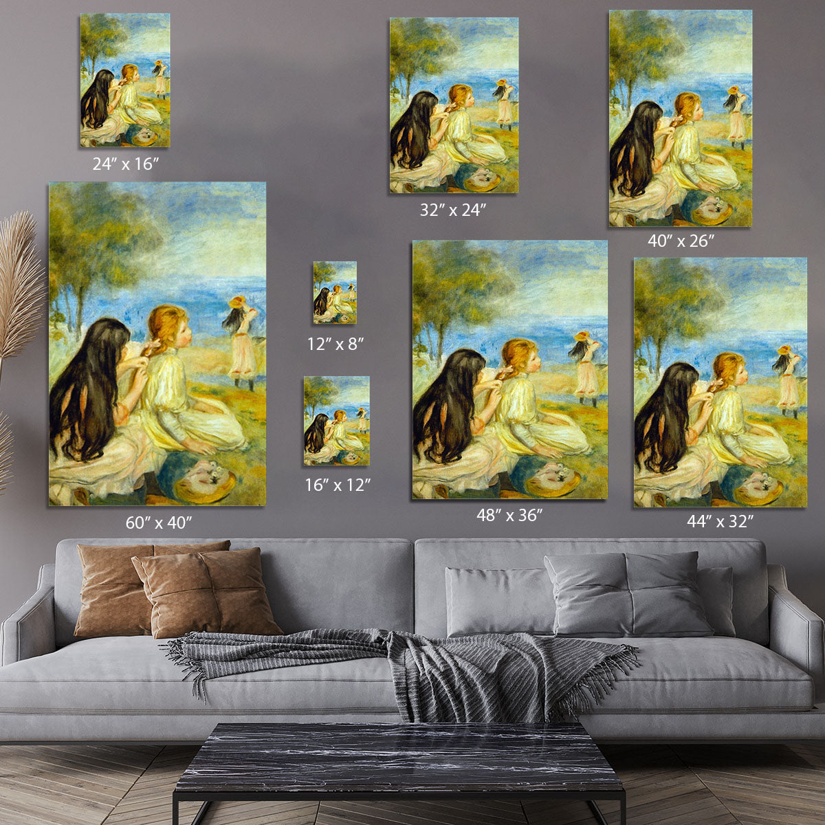 Girls by the Seaside by Renoir Canvas Print or Poster - Canvas Art Rocks - 7