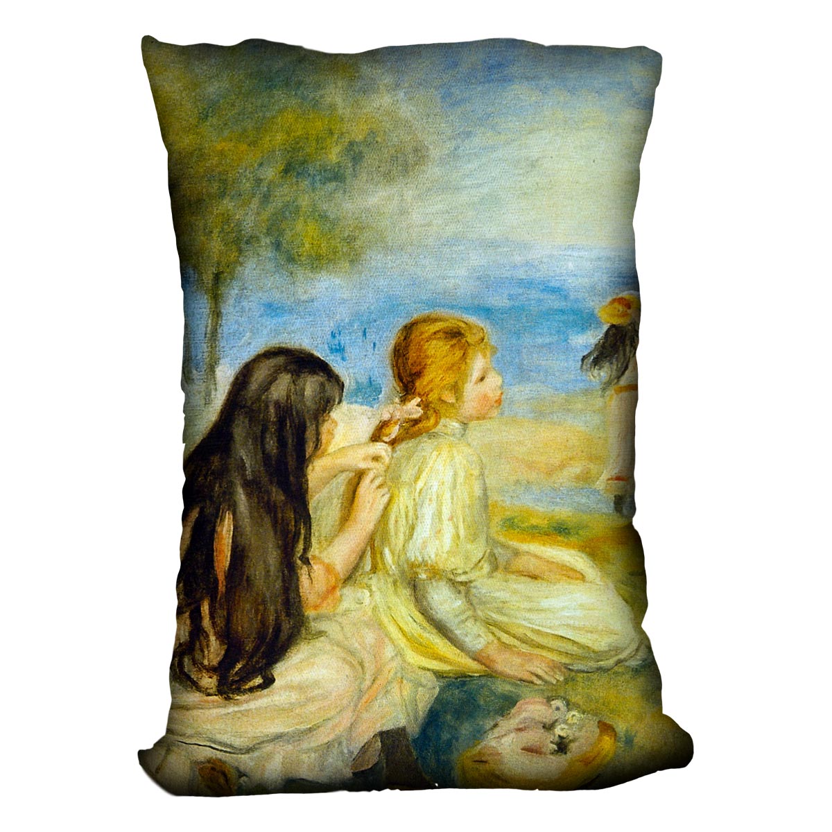 Girls by the Seaside by Renoir Cushion