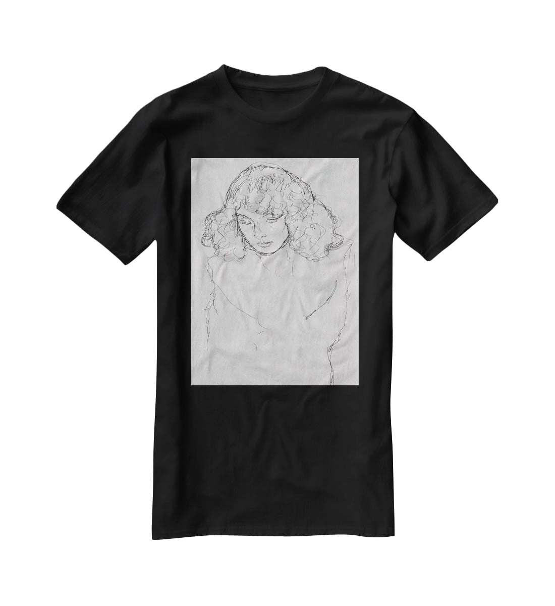 Girls head by Klimt T-Shirt - Canvas Art Rocks - 1