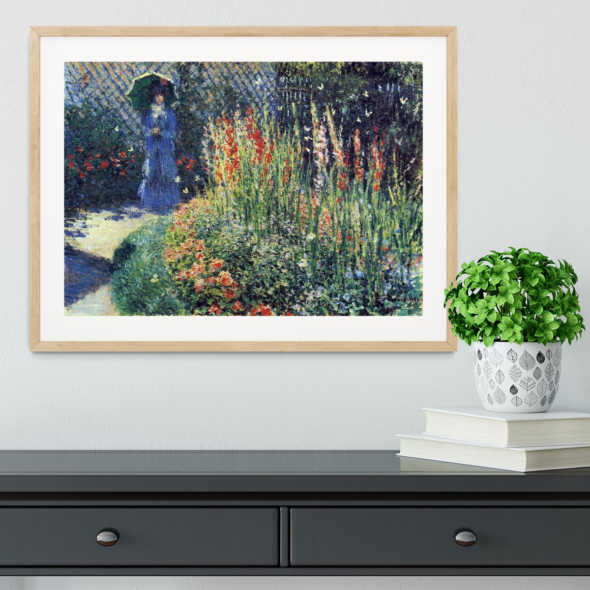 Gladiolas by Monet Framed Print - Canvas Art Rocks - 3