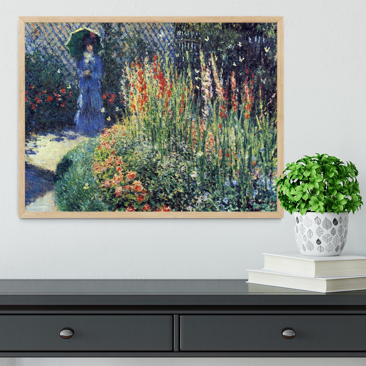 Gladiolas by Monet Framed Print - Canvas Art Rocks - 4