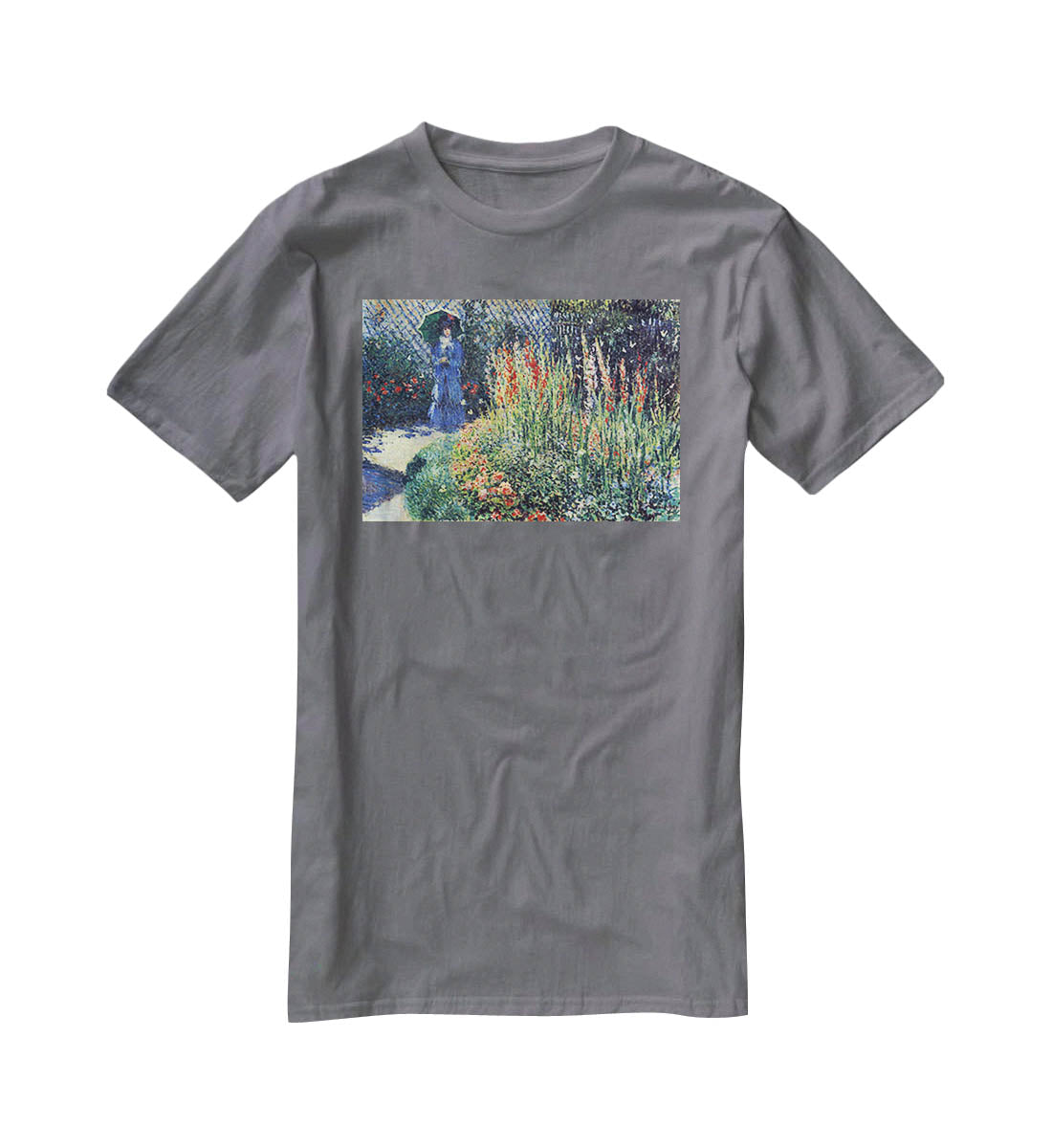 Gladiolas by Monet T-Shirt - Canvas Art Rocks - 3
