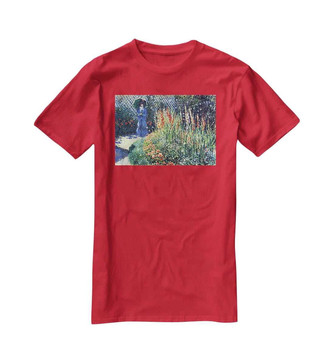 Gladiolas by Monet T-Shirt - Canvas Art Rocks - 4