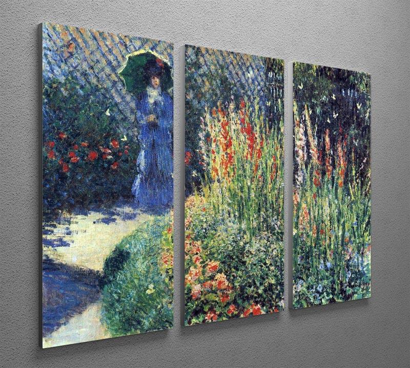 Gladiolas by Monet Split Panel Canvas Print - Canvas Art Rocks - 4