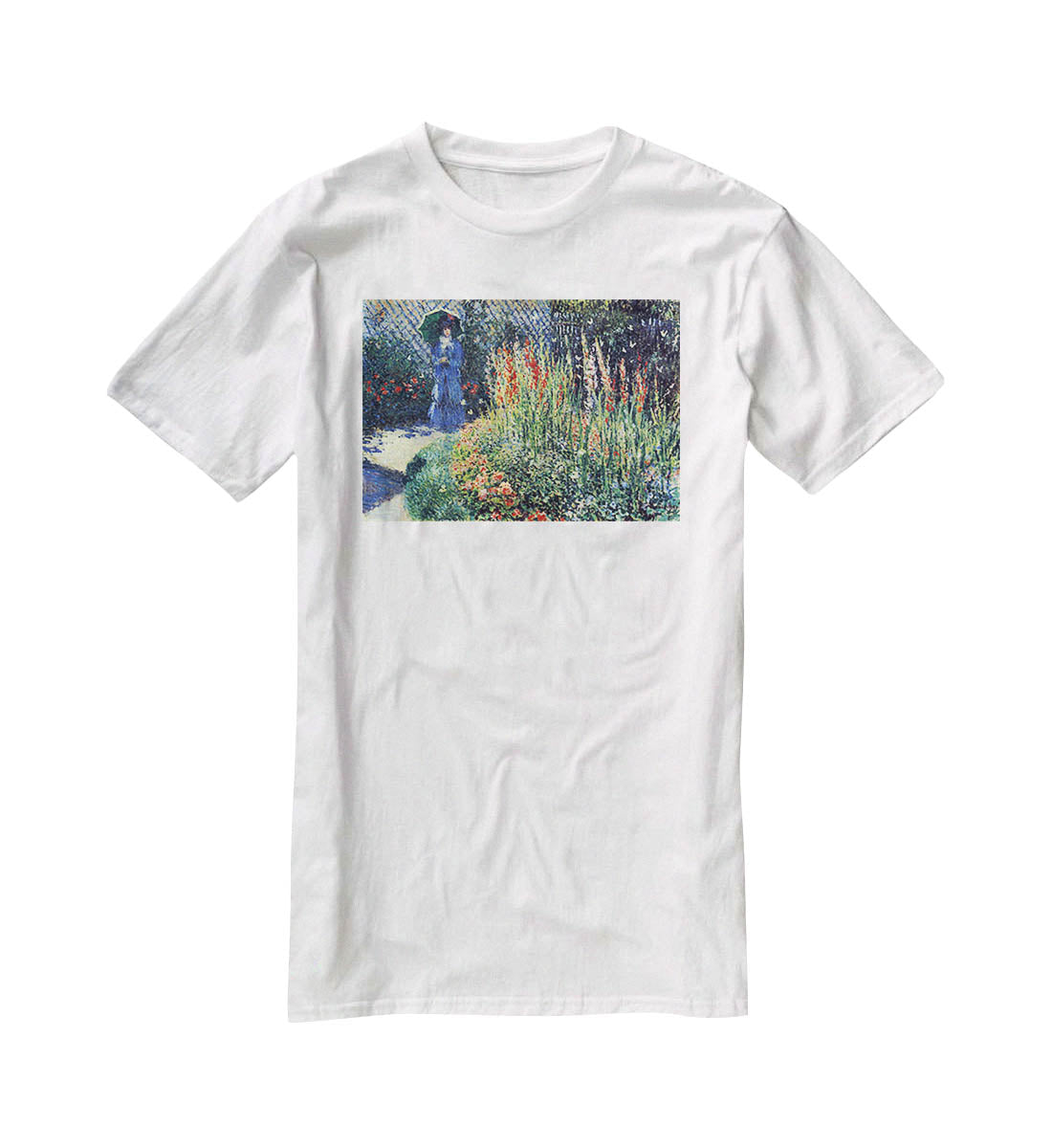 Gladiolas by Monet T-Shirt - Canvas Art Rocks - 5