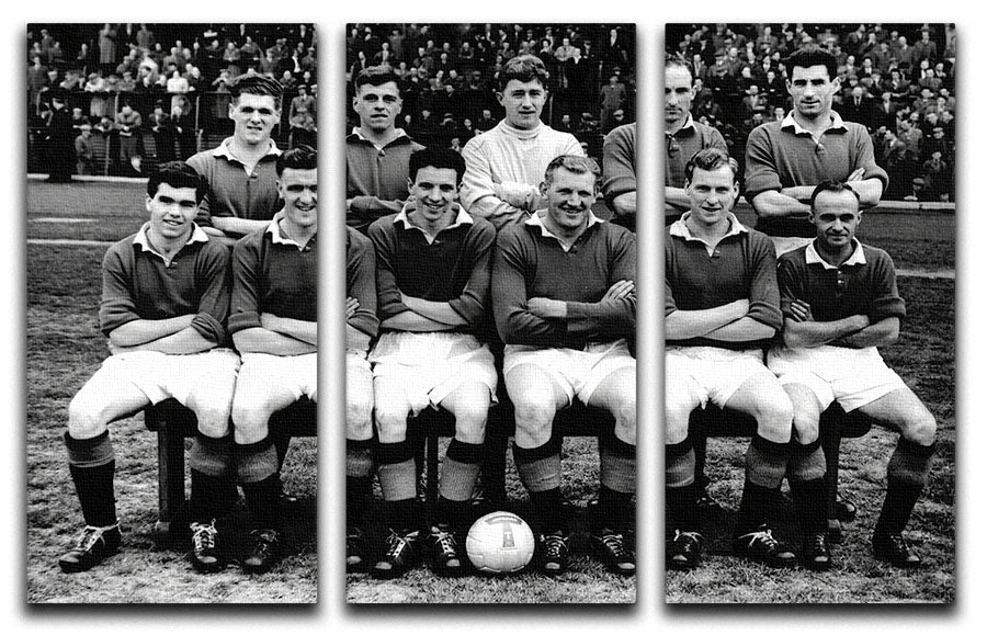 Glasgow Rangers Football Club Team Photo 1957 3 Split Panel Canvas Print - Canvas Art Rocks - 1