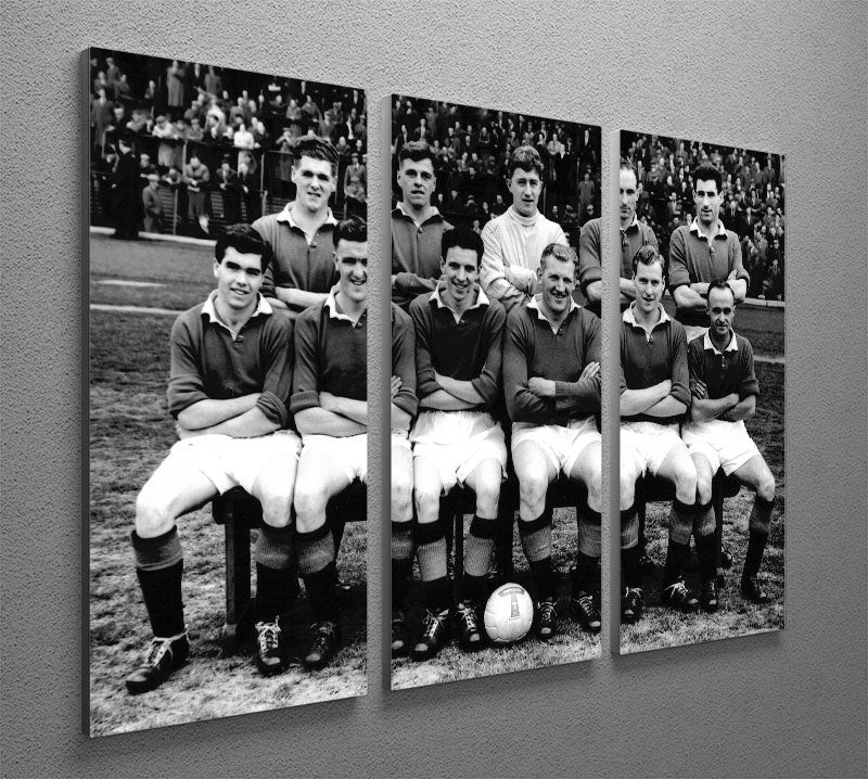 Glasgow Rangers Football Club Team Photo 1957 3 Split Panel Canvas Print - Canvas Art Rocks - 2