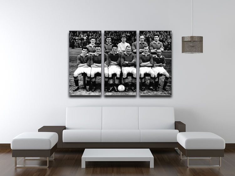 Glasgow Rangers Football Club Team Photo 1957 3 Split Panel Canvas Print - Canvas Art Rocks - 3