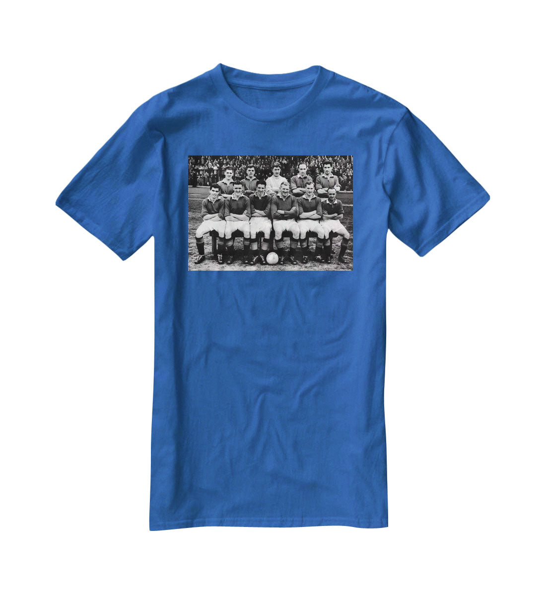 Glasgow Rangers Football Club Team Photo 1957 T-Shirt - Canvas Art Rocks - 2