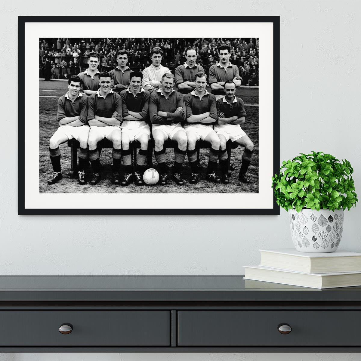 Glasgow Rangers Football Club Team Photo 1957 Framed Print - Canvas Art Rocks - 1