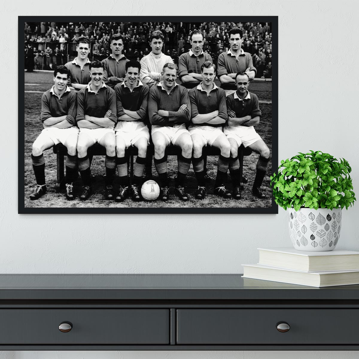 Glasgow Rangers Football Club Team Photo 1957 Framed Print - Canvas Art Rocks - 2