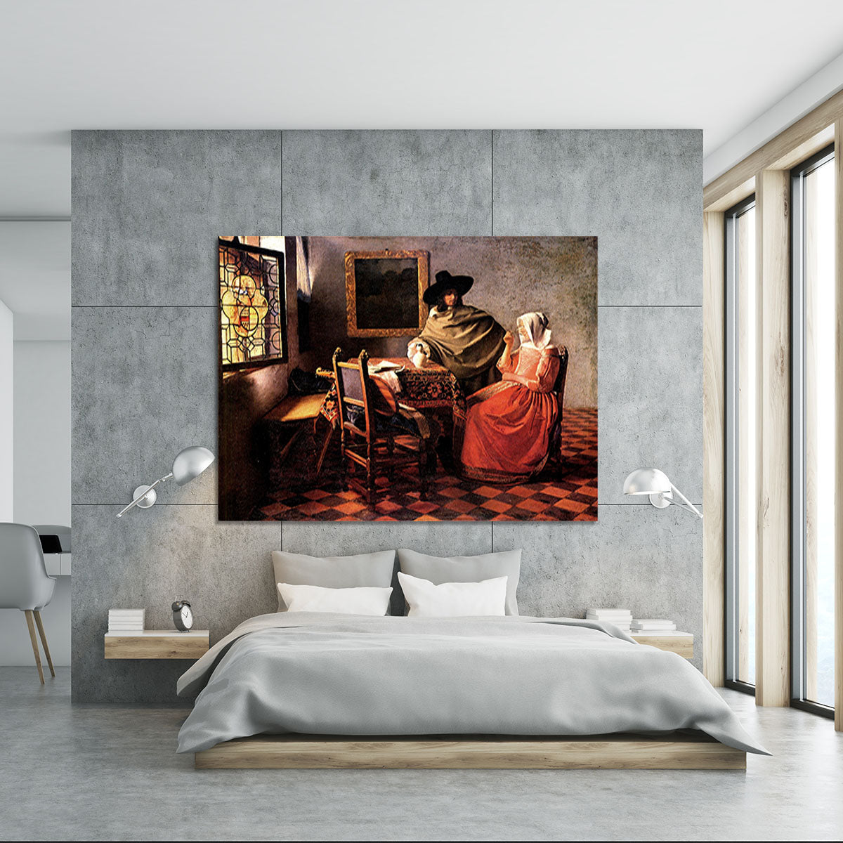 Glass of wine by Vermeer Canvas Print or Poster - Canvas Art Rocks - 5