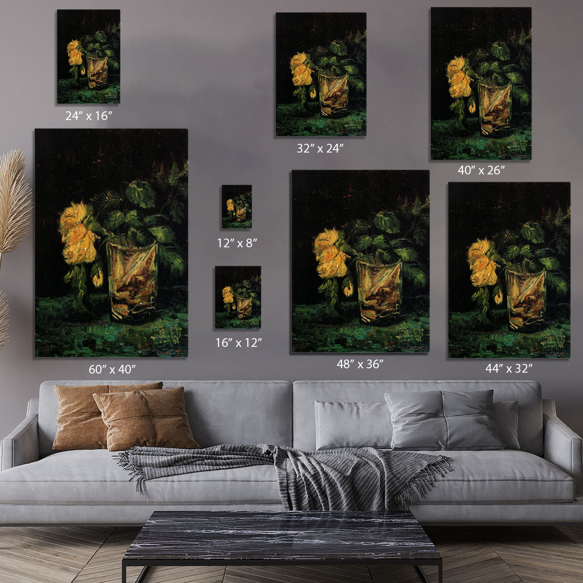 Glass with Roses by Van Gogh Canvas Print or Poster - Canvas Art Rocks - 7