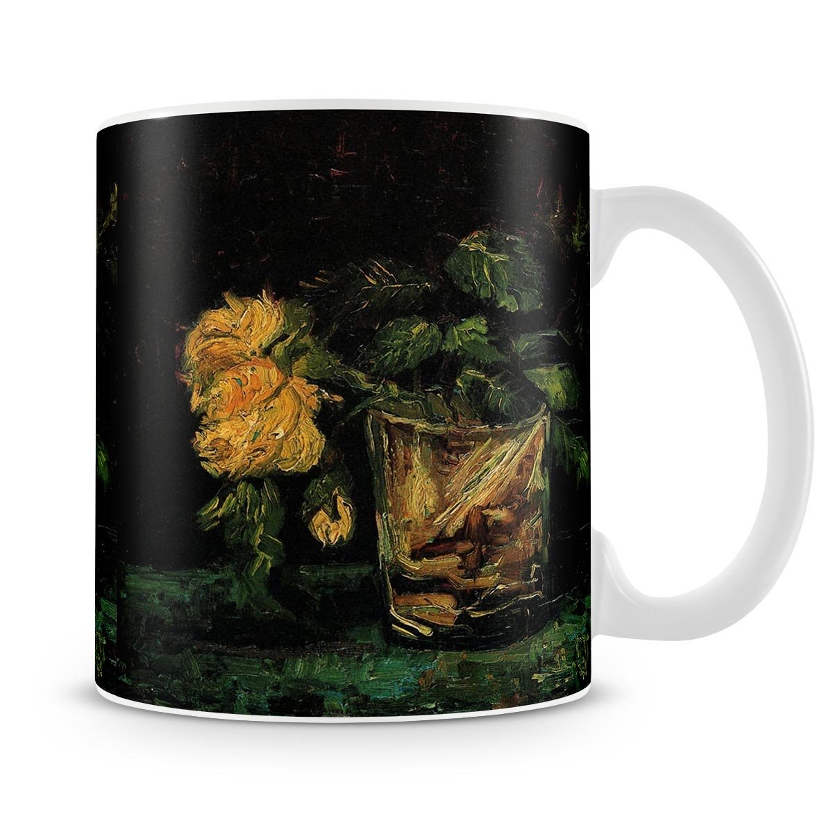 Glass with Roses by Van Gogh Mug - Canvas Art Rocks - 4