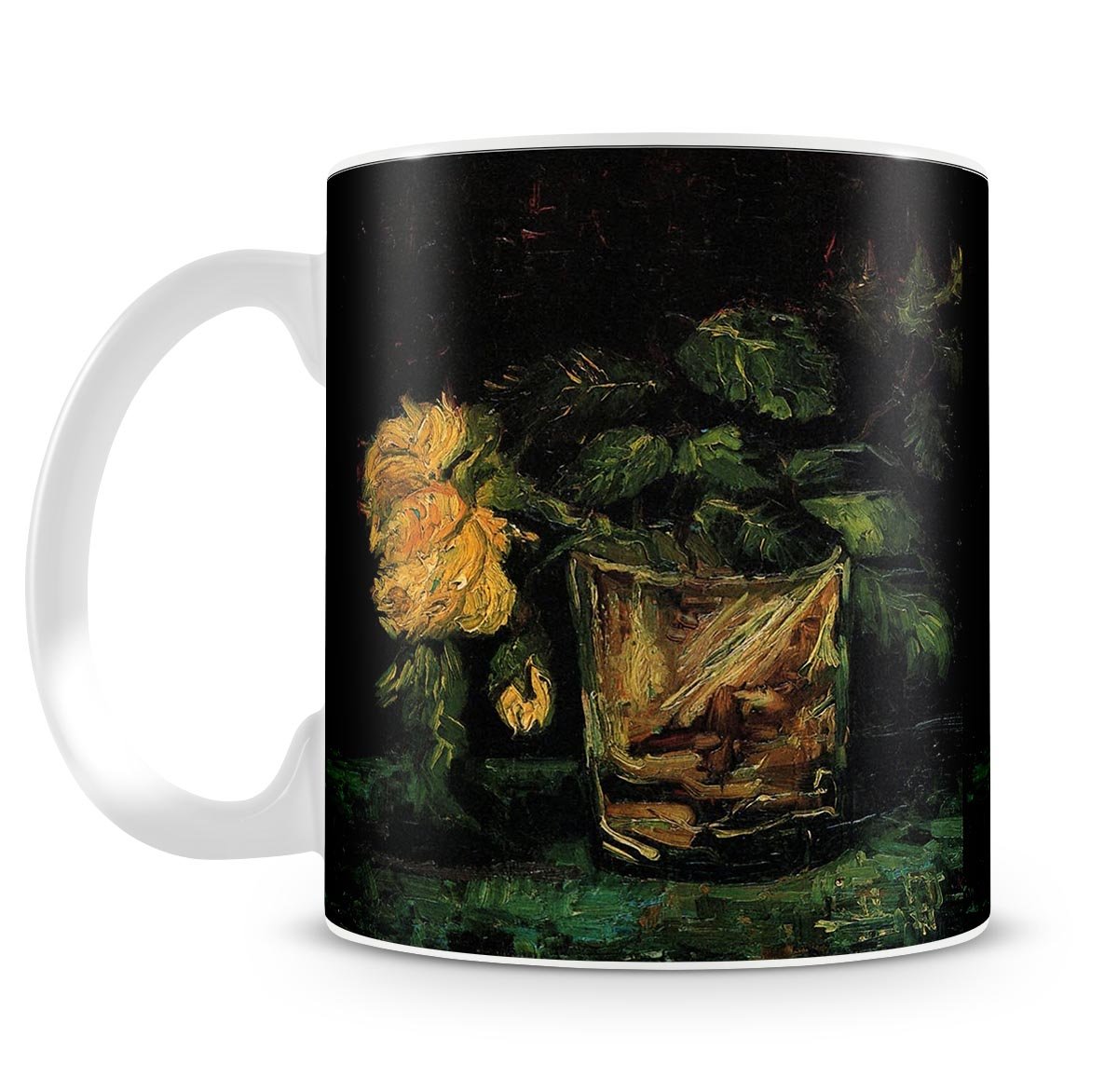 Glass with Roses by Van Gogh Mug - Canvas Art Rocks - 4