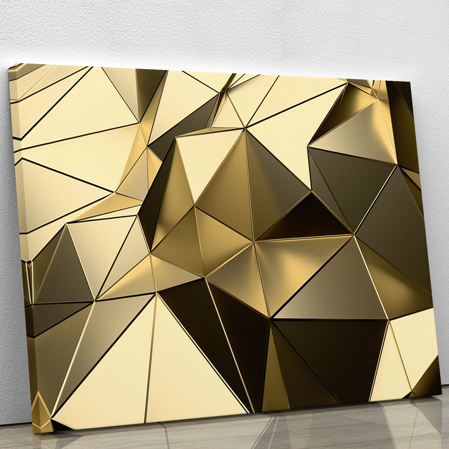 Gold Geometric Surface Canvas Print or Poster - Canvas Art Rocks - 1