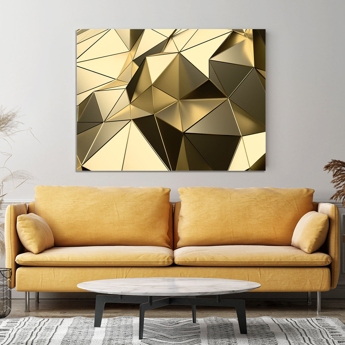 Gold Geometric Surface Canvas Print or Poster - Canvas Art Rocks - 4