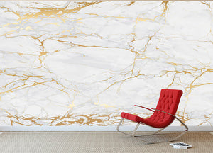 Golden Marble Wall Mural Wallpaper