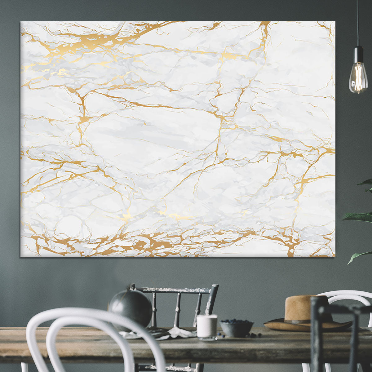 Golden Marble Canvas Print or Poster - Canvas Art Rocks - 3