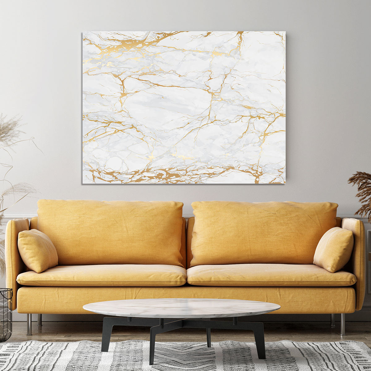 Golden Marble Canvas Print or Poster - Canvas Art Rocks - 4