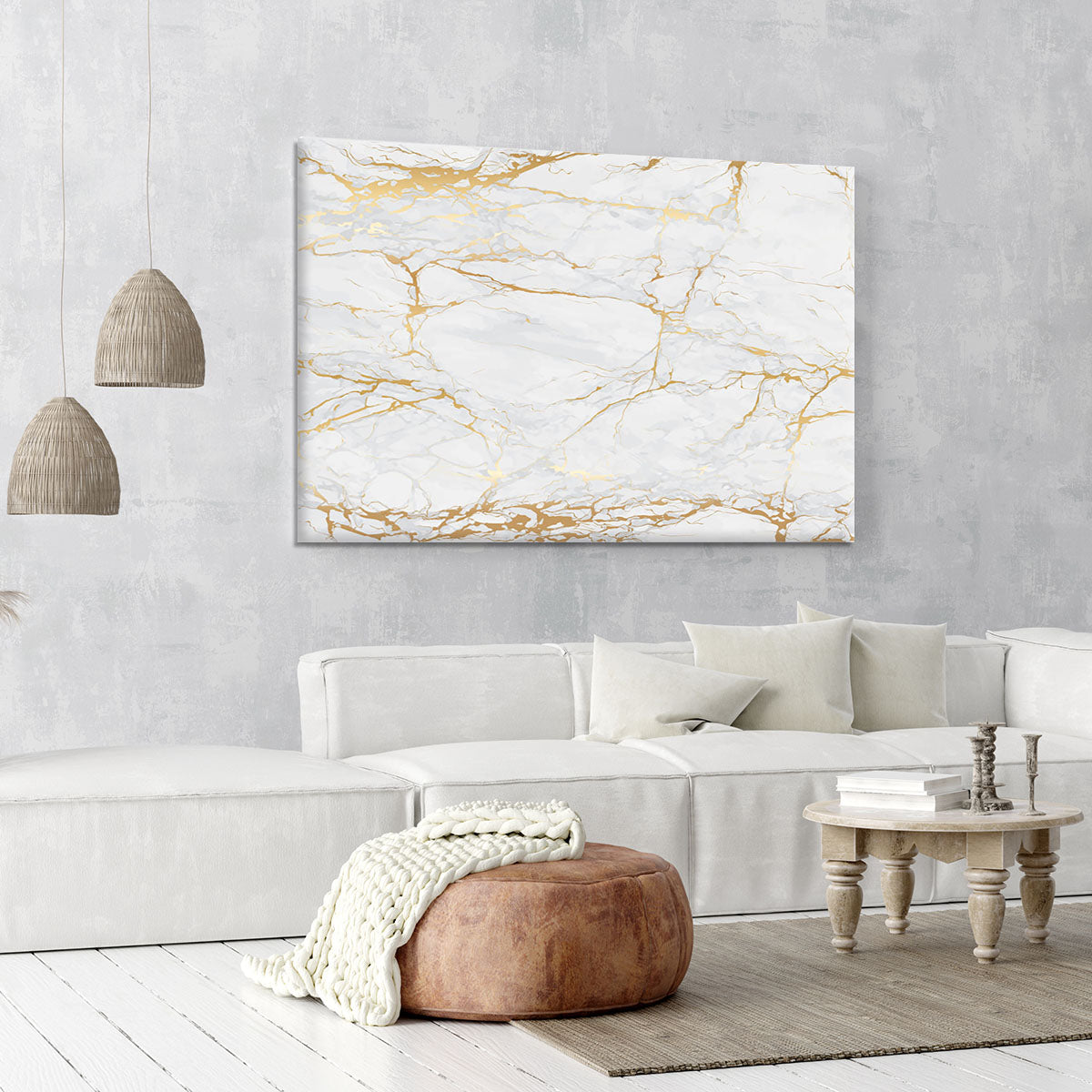 Golden Marble Canvas Print or Poster - Canvas Art Rocks - 6