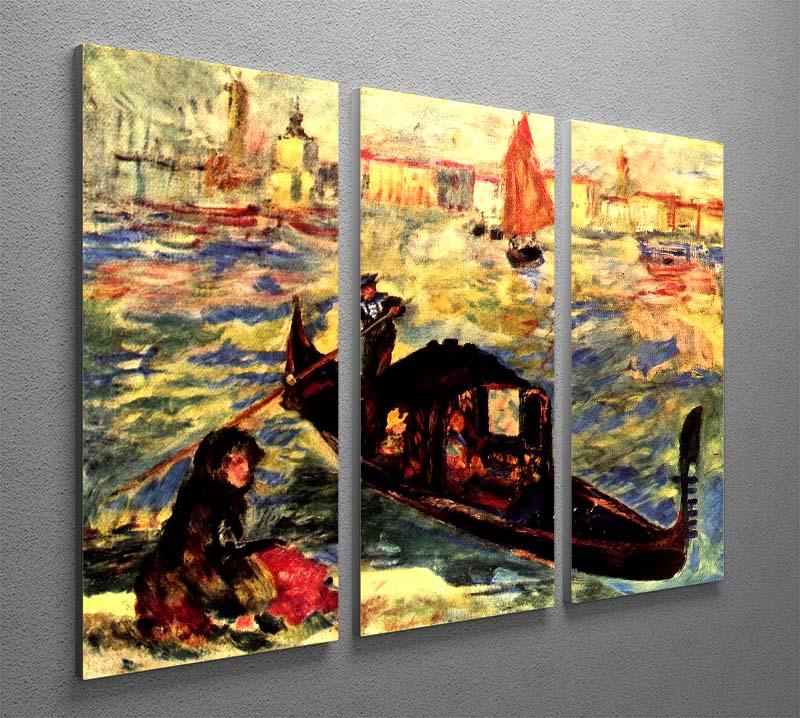 Gondola on the Canale Grande by Renoir 3 Split Panel Canvas Print - Canvas Art Rocks - 2