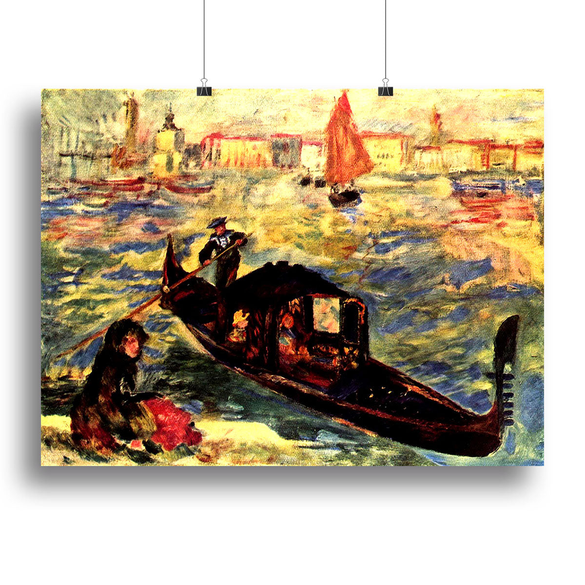 Gondola on the Canale Grande by Renoir Canvas Print or Poster - Canvas Art Rocks - 2