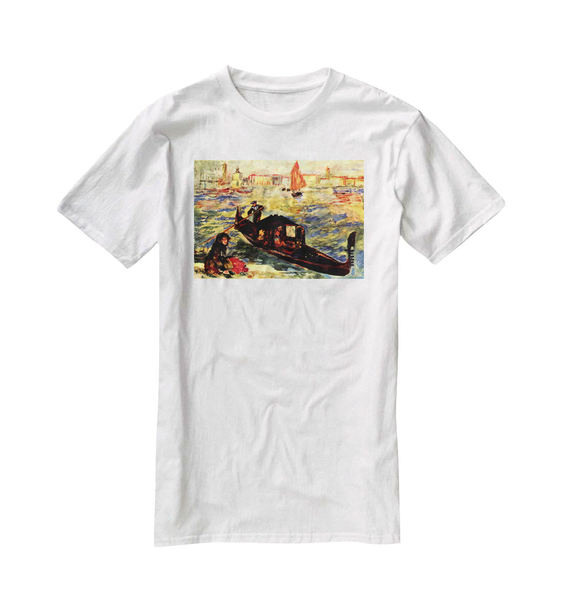 Gondola on the Canale Grande by Renoir T-Shirt - Canvas Art Rocks - 5