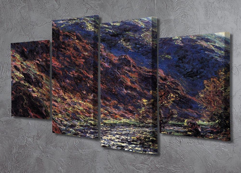 Gorge of the Petite Creuse by Monet 4 Split Panel Canvas - Canvas Art Rocks - 2