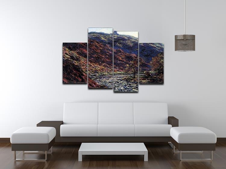 Gorge of the Petite Creuse by Monet 4 Split Panel Canvas - Canvas Art Rocks - 3