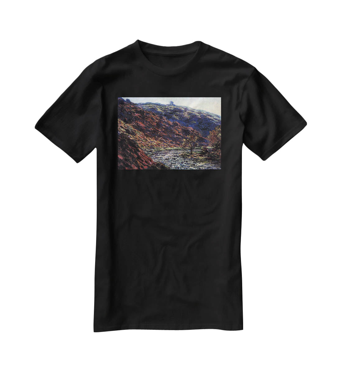 Gorge of the Petite Creuse by Monet T-Shirt - Canvas Art Rocks - 1