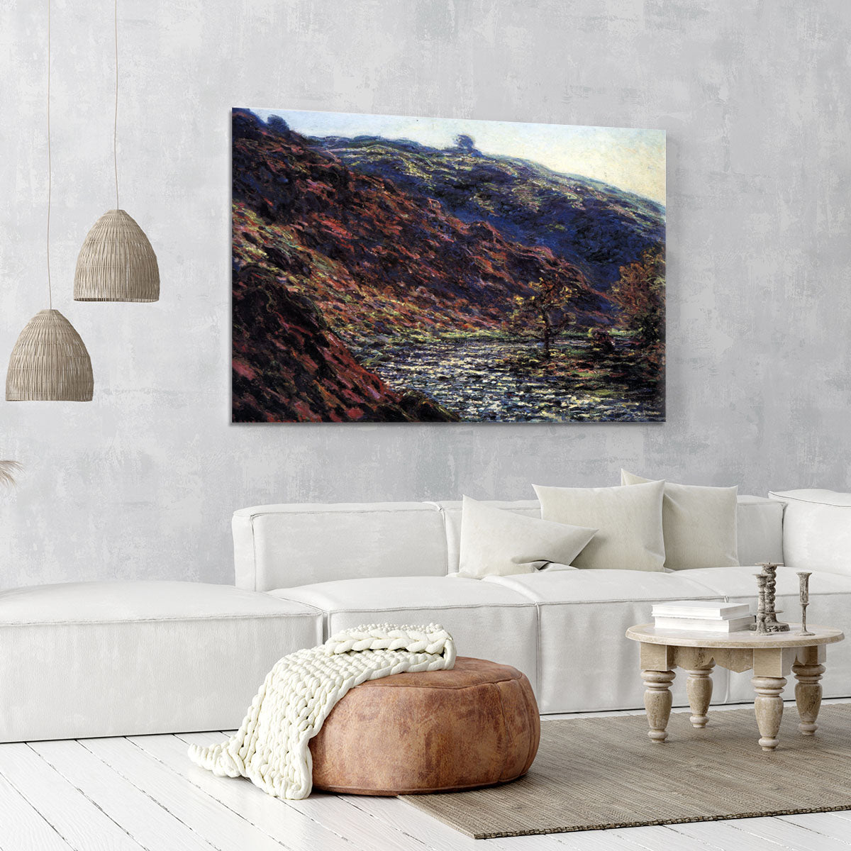 Gorge of the Petite Creuse by Monet Canvas Print or Poster - Canvas Art Rocks - 6