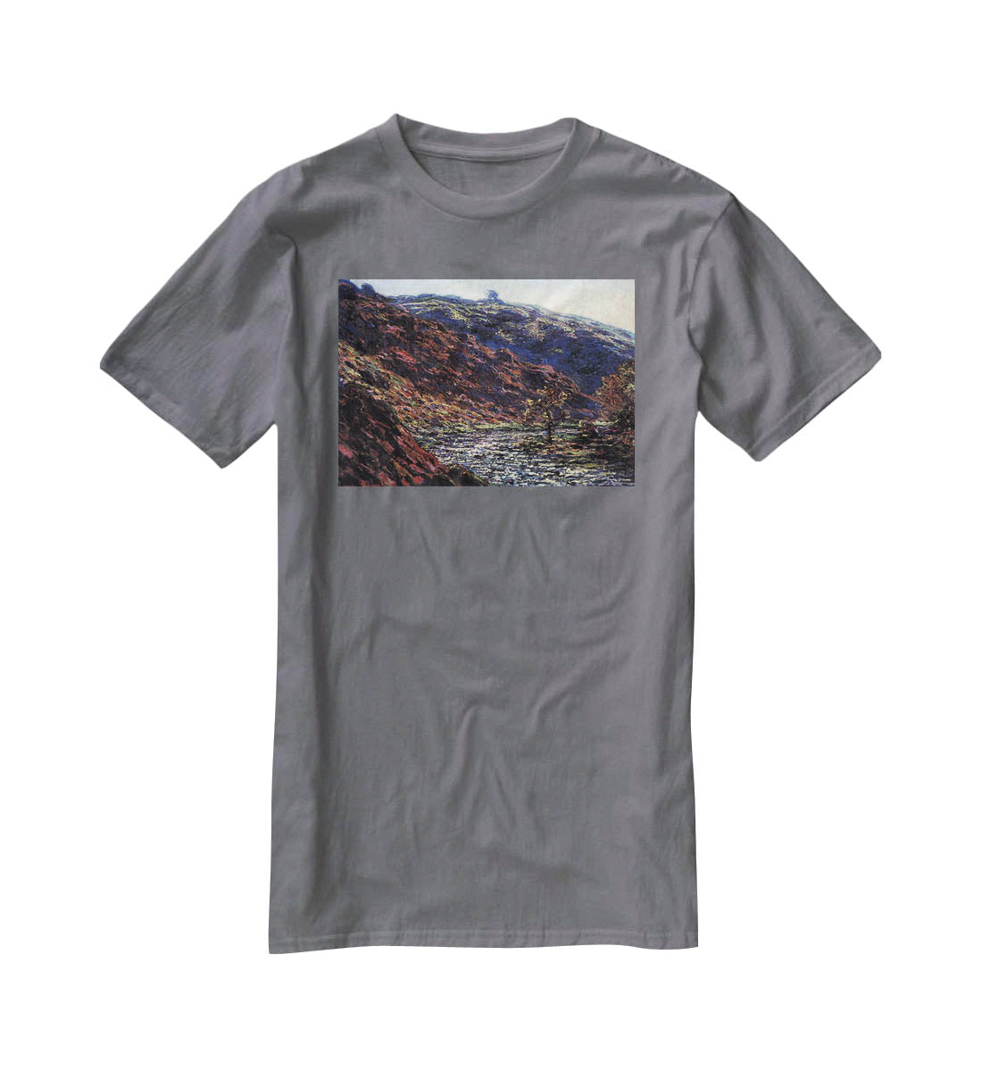 Gorge of the Petite Creuse by Monet T-Shirt - Canvas Art Rocks - 3