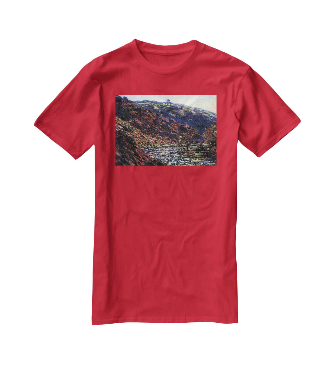 Gorge of the Petite Creuse by Monet T-Shirt - Canvas Art Rocks - 4