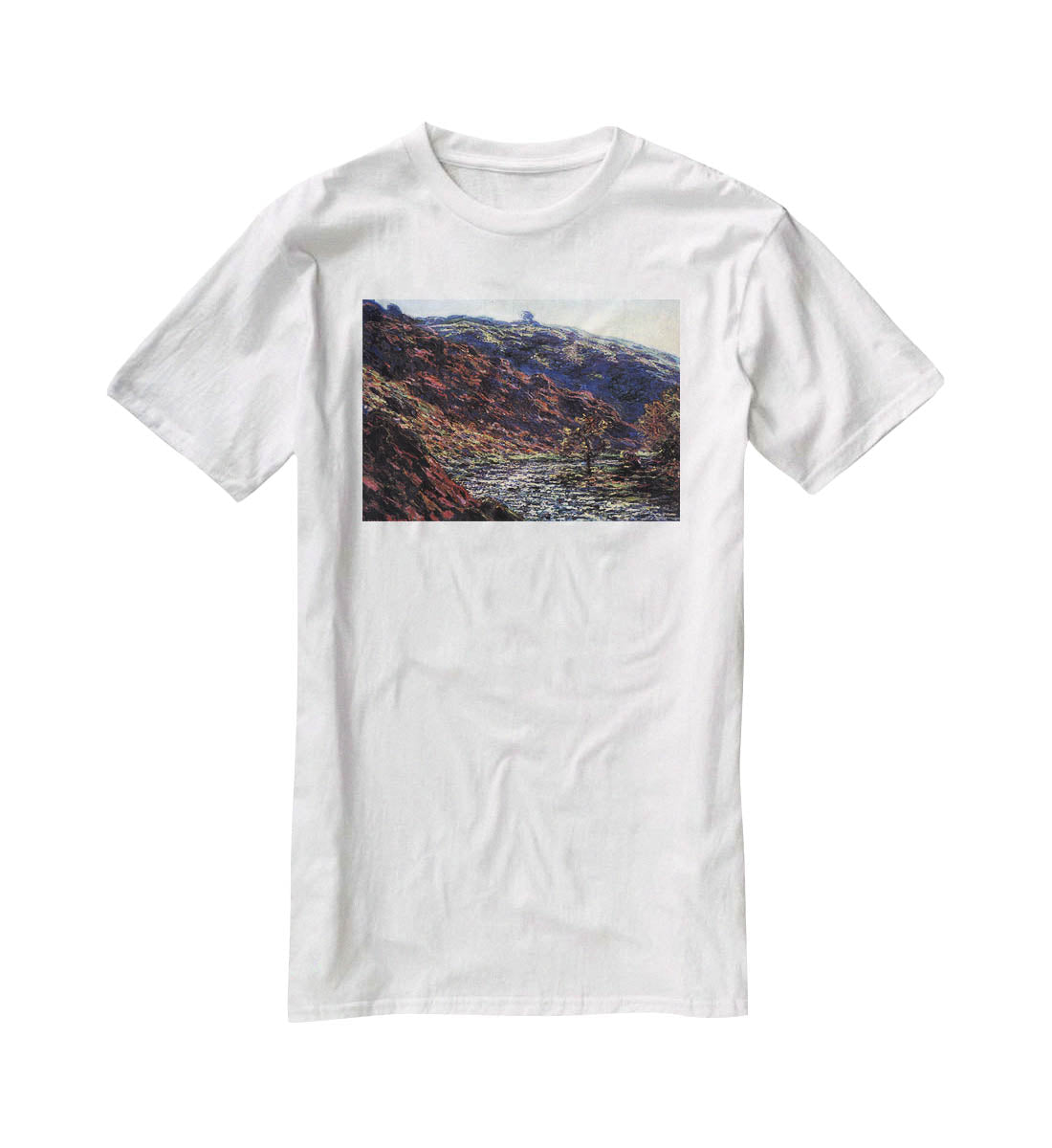 Gorge of the Petite Creuse by Monet T-Shirt - Canvas Art Rocks - 5