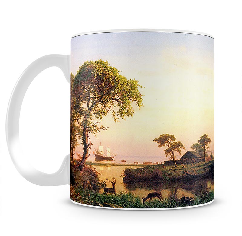 Gosnold on Cuttyhunk 1602 by Bierstadt Mug - Canvas Art Rocks - 1