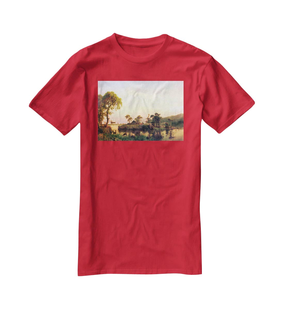 Gosnold on Cuttyhunk 1602 by Bierstadt T-Shirt - Canvas Art Rocks - 4