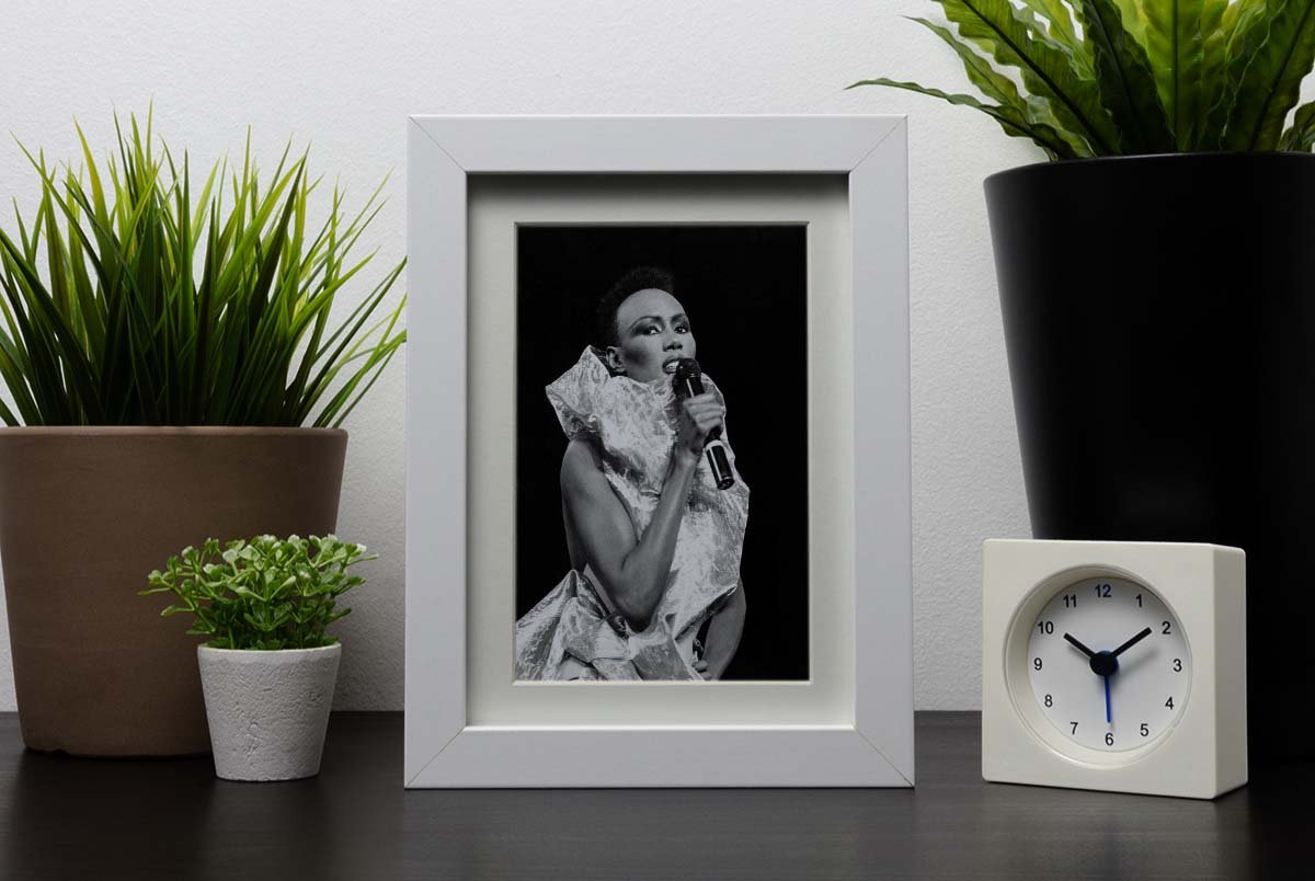 Grace Jones singing Framed Print - Canvas Art Rocks - 3