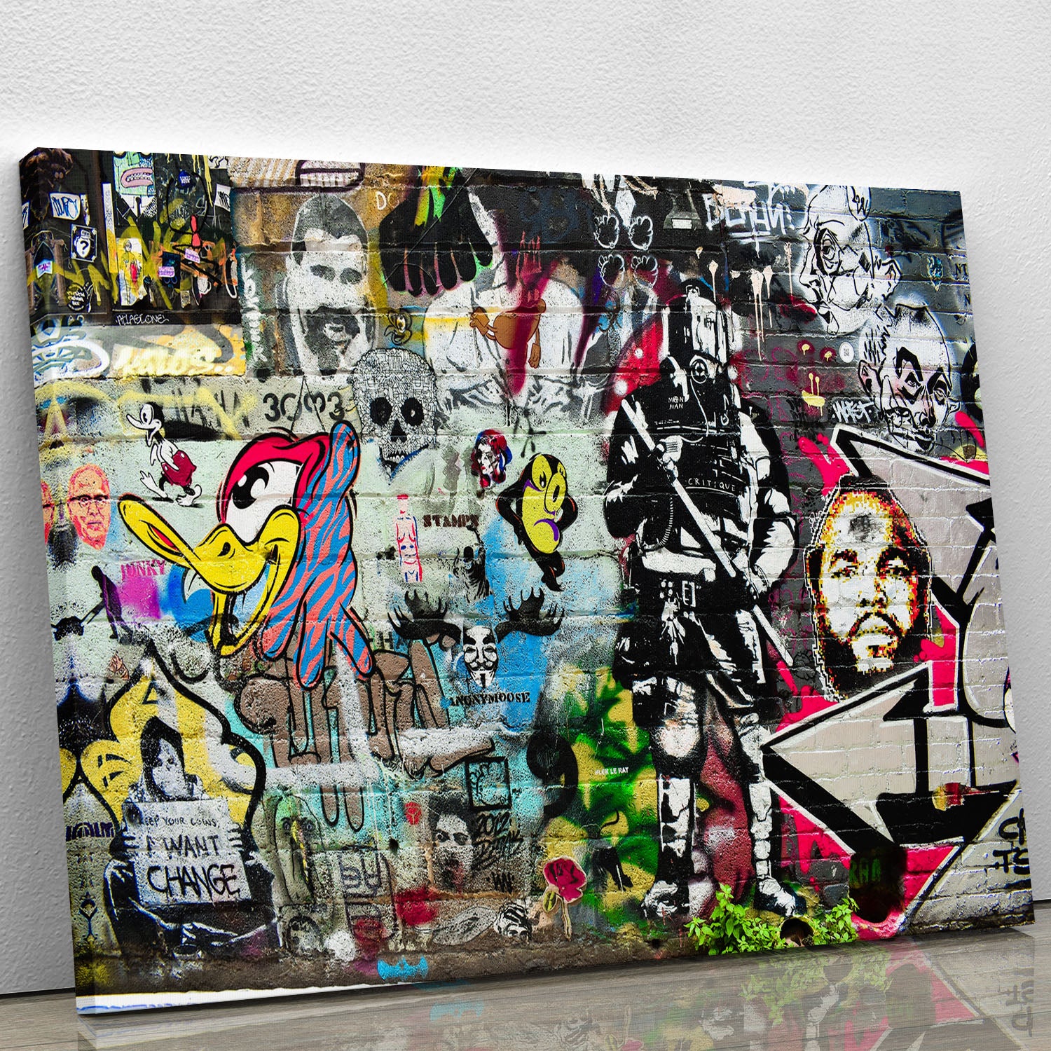 Graffiti Wall Abstract Canvas Print or Poster - Canvas Art Rocks - 1
