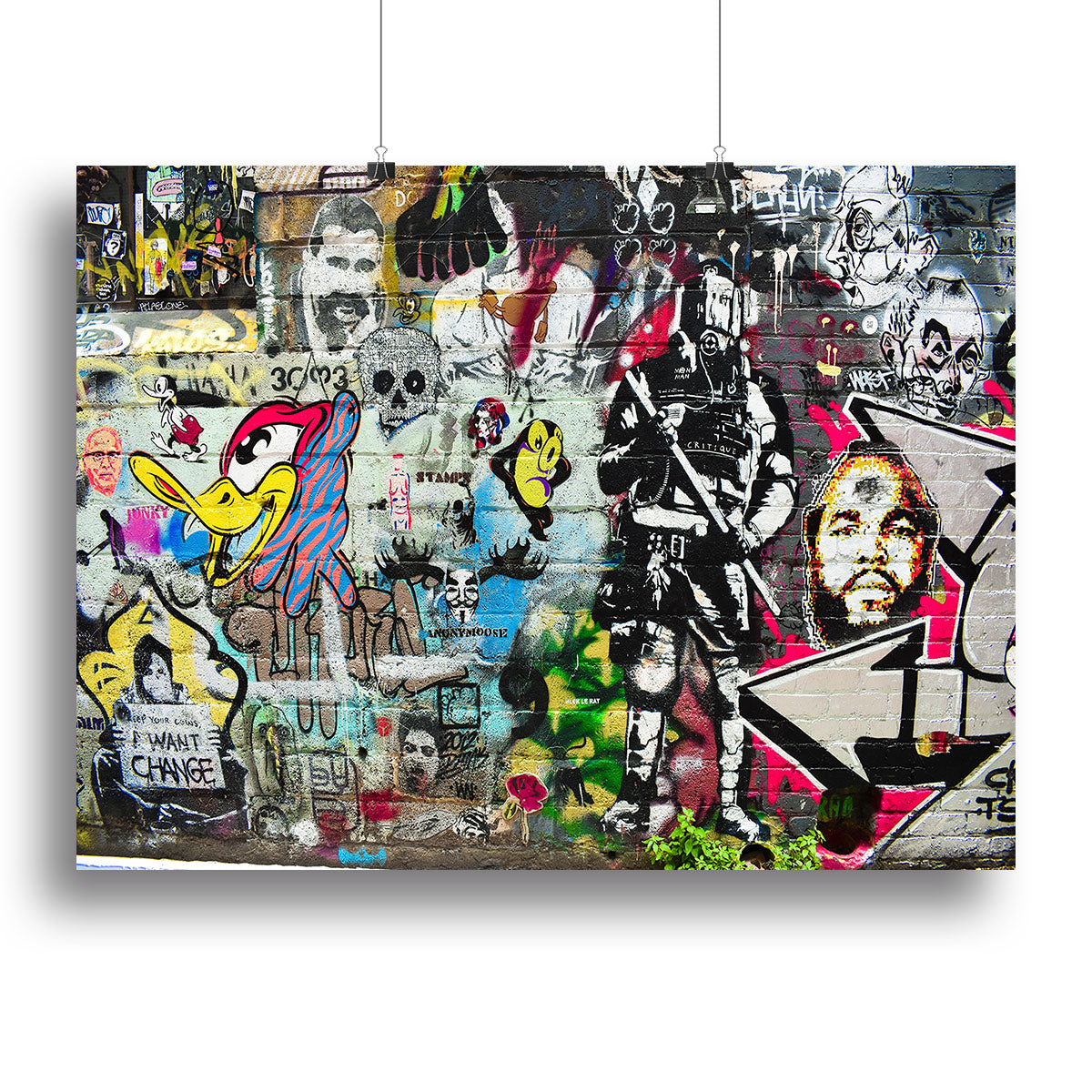Graffiti Wall Abstract Canvas Print or Poster - Canvas Art Rocks - 2