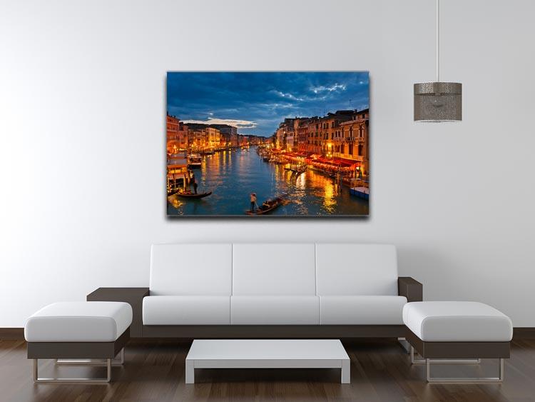 Grand Canal Venice at night Canvas Print or Poster - Canvas Art Rocks - 4