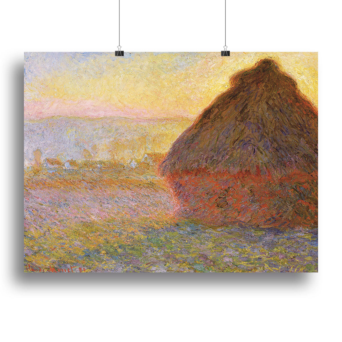 Graystacks by Monet Canvas Print or Poster - Canvas Art Rocks - 2