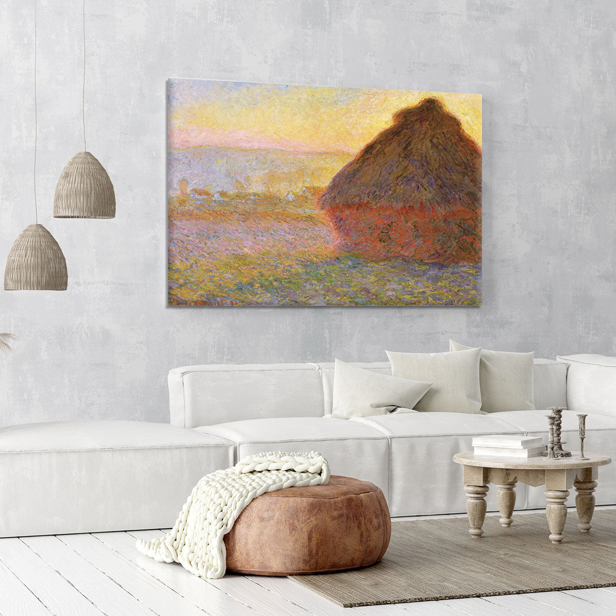 Graystacks by Monet Canvas Print or Poster - Canvas Art Rocks - 6